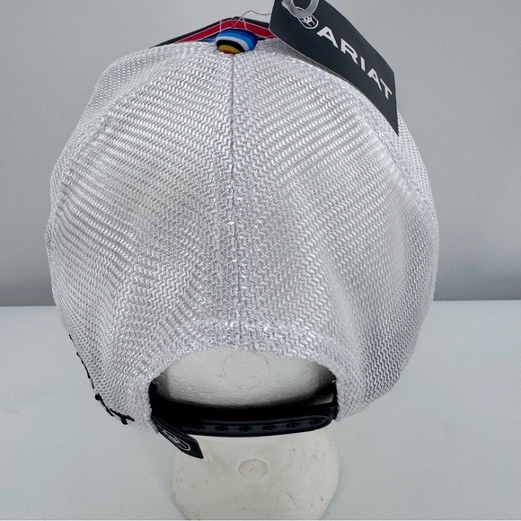 Ariat Aztec Multicolor Baseball Hat Mesh Cap Adjustable Snapback Embroidered New - Picture 4 of 9